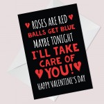 Funny Rude Valentines Card For Him Boyfriend Husband Humour