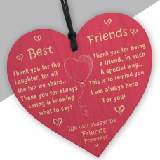 Best Friend Gift Wooden Heart Shaped Sign Best Friend Sign