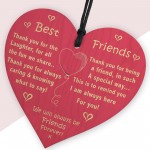 Best Friend Gift Wooden Heart Shaped Sign Best Friend Sign