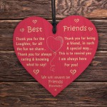 Best Friend Gift Wooden Heart Shaped Sign Best Friend Sign