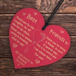 Best Friend Gift Wooden Heart Shaped Sign Best Friend Sign