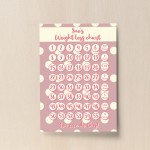 Polka Dot Weight Loss Chart A4 Personalised Print Motivational