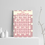 Polka Dot Weight Loss Chart A4 Personalised Print Motivational