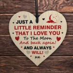 Love You To The Moon And Back Valentines Gift Wood Heart