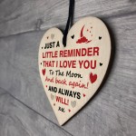 Love You To The Moon And Back Valentines Gift Wood Heart