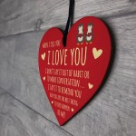 When I Tell You I Love You Wood Plaque Valentines Gift Boyfriend