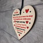 Valentines Gift For THE ONE I LOVE Wood Heart Gift For Boyfriend