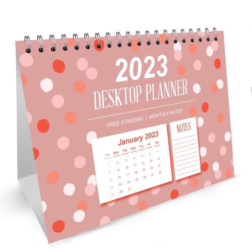 2023 Month to View Flip Over Desk Top Calendar Planner For Girls