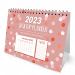 2023 Month to View Flip Over Desk Top Calendar Planner For Girls