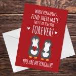 You Are My Penguin Valentines Card Cute Valentines Day Card