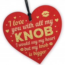 Funny Valentines Gifts Girlfriend Wife Wood Heart Anniversary