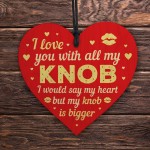 Funny Valentines Gifts Girlfriend Wife Wood Heart Anniversary