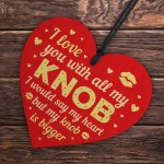 Funny Valentines Gifts Girlfriend Wife Wood Heart Anniversary