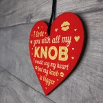 Funny Valentines Gifts Girlfriend Wife Wood Heart Anniversary