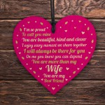 Valentines Gifts Wife Wood Heart Anniversary Birthday Gift