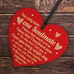 Gift For Soulmate on Valentines Day Anniversary Birthday Husband