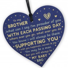 Little Brother Gifts Wooden Heart Birthday Gift For Brother