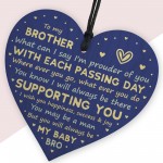 Little Brother Gifts Wooden Heart Birthday Gift For Brother