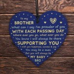 Little Brother Gifts Wooden Heart Birthday Gift For Brother