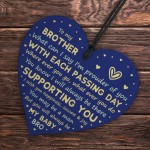 Little Brother Gifts Wooden Heart Birthday Gift For Brother