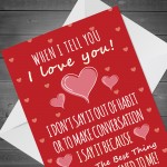 Romantic Valentines Day Card For Boyfriend Girlfriend