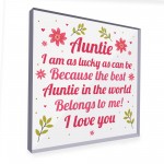Gifts For Her Auntie Gifts From Niece Nephew Standing Plaque