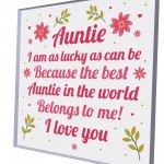 Gifts For Her Auntie Gifts From Niece Nephew Standing Plaque