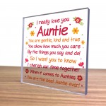 Auntie Gifts From Nephew Niece Plaque Best Auntie Gifts
