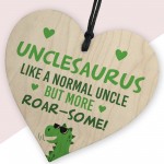 Funny Gift For Uncle Hanging Wood Heart Roar Some Uncle Novelty