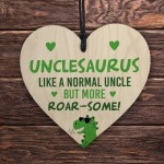Funny Gift For Uncle Hanging Wood Heart Roar Some Uncle Novelty