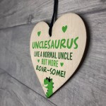 Funny Gift For Uncle Hanging Wood Heart Roar Some Uncle Novelty