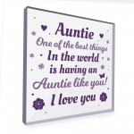 Auntie Gift For Birthday Acrylic Plaque Thank You Auntie Gifts
