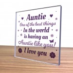 Auntie Gift For Birthday Acrylic Plaque Thank You Auntie Gifts