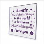Auntie Gift For Birthday Acrylic Plaque Thank You Auntie Gifts