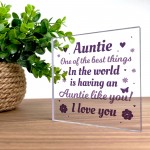 Auntie Gift For Birthday Acrylic Plaque Thank You Auntie Gifts