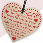 MY MAN Anniversary Gift For Men Wooden Heart Birthday Gifts