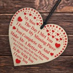 MY MAN Anniversary Gift For Men Wooden Heart Birthday Gifts
