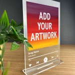 Personalised Song Plaque With Stand Album Cover Music Gift