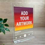 Personalised Song Plaque With Stand Album Cover Music Gift