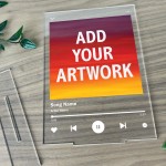 Personalised Song Plaque With Stand Album Cover Music Gift
