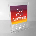 Personalised Song Plaque With Stand Album Cover Music Gift
