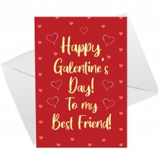Happy Galentines Day Card For Best Friend Funny Valentines Card 