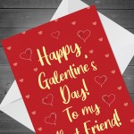 Happy Galentines Day Card For Best Friend Funny Valentines Card 