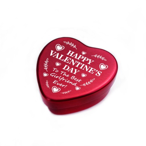 Valentines Day Gift Red Metal Tin Best Girlfriend Emotional Gift