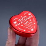 Valentines Day Gift Red Metal Tin Best Husband Emotional Gifts