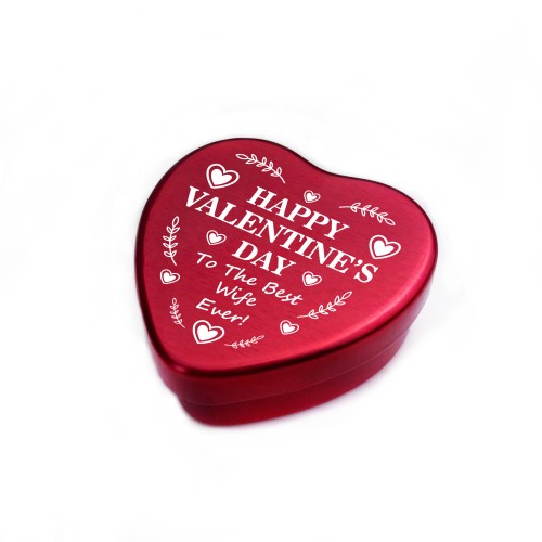 Valentines Day Gift Red Metal Tin Best Wife Emotional Gifts