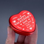 Valentines Day Gift Red Metal Tin Best Wife Emotional Gifts