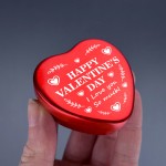 Valentines Day Heart Tin Gift For Him Her Gift For Boyfriend