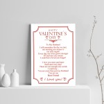 Valentines Gift For Your Husband A4 LOVE POEM Wall Print Decor