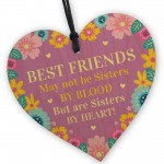 Best Friends Wooden Friendship Hanging Heart Birthday Friend